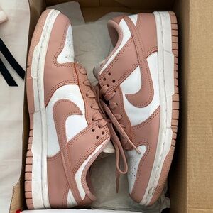 Nike Women's Blush Pink and White Sneakers